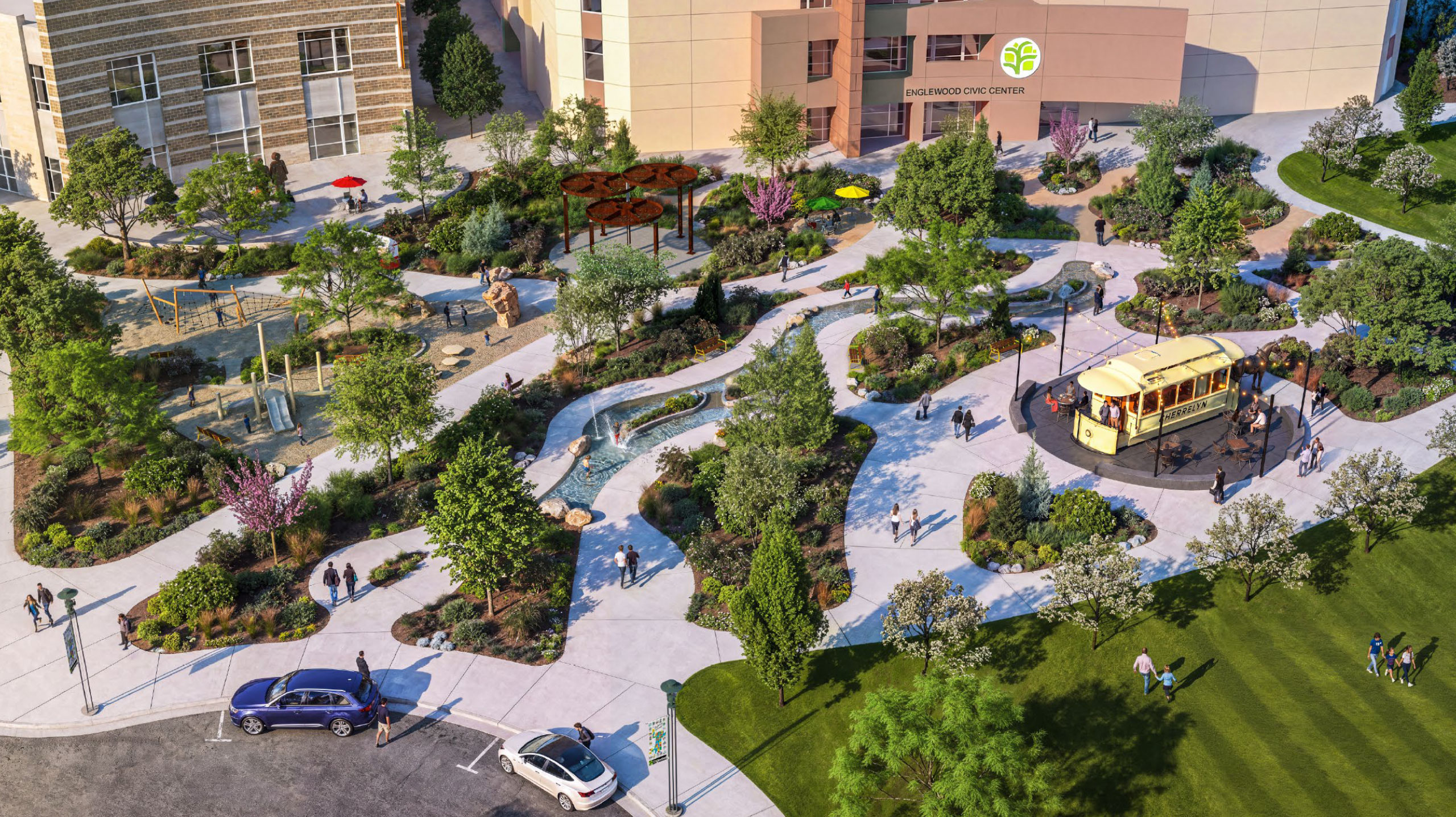 Englewood City Center concept plan rendering